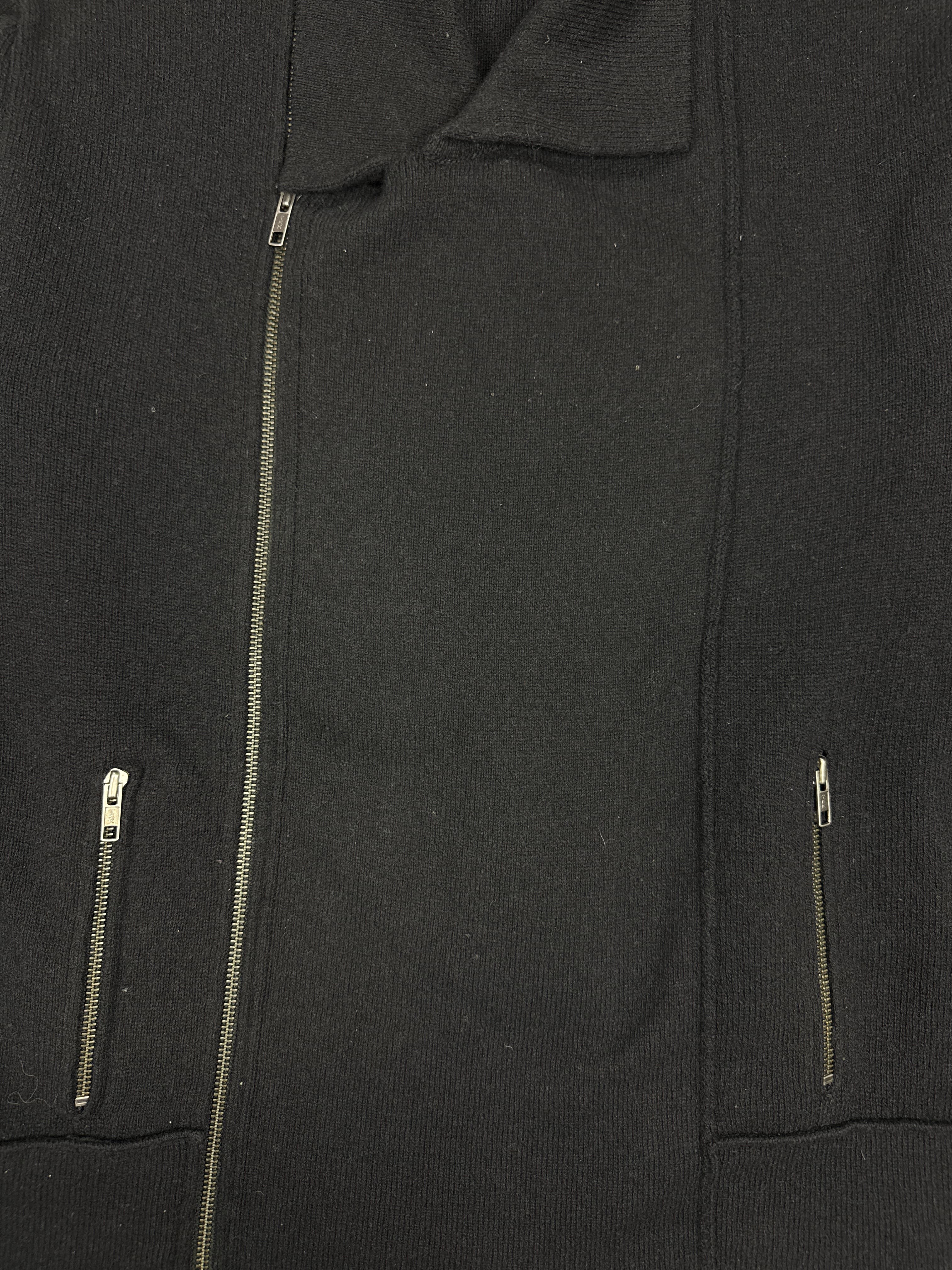 AW04 Asymmetric Moto Zip Knit Kacket 2