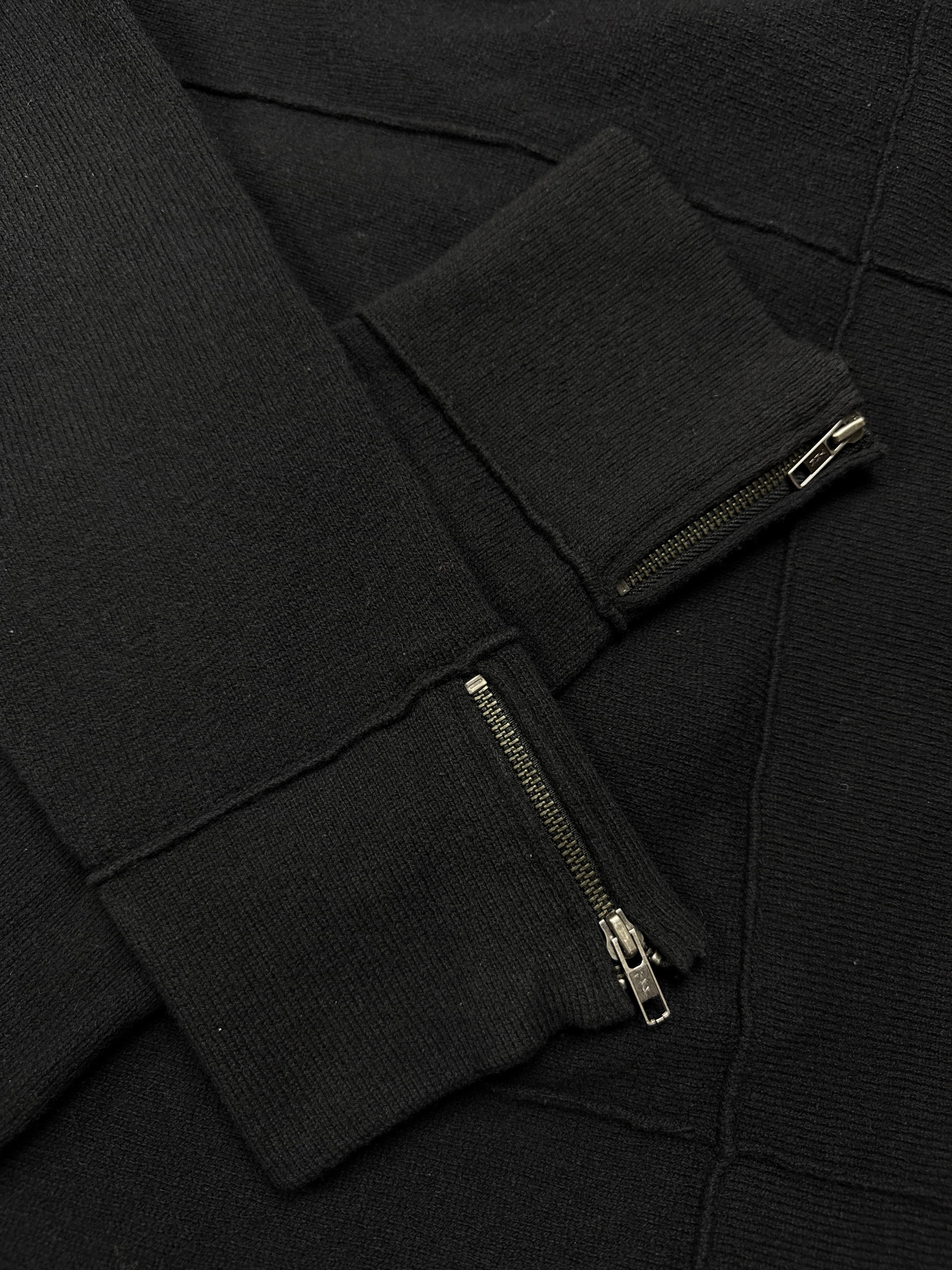 AW04 Asymmetric Moto Zip Knit Kacket 6
