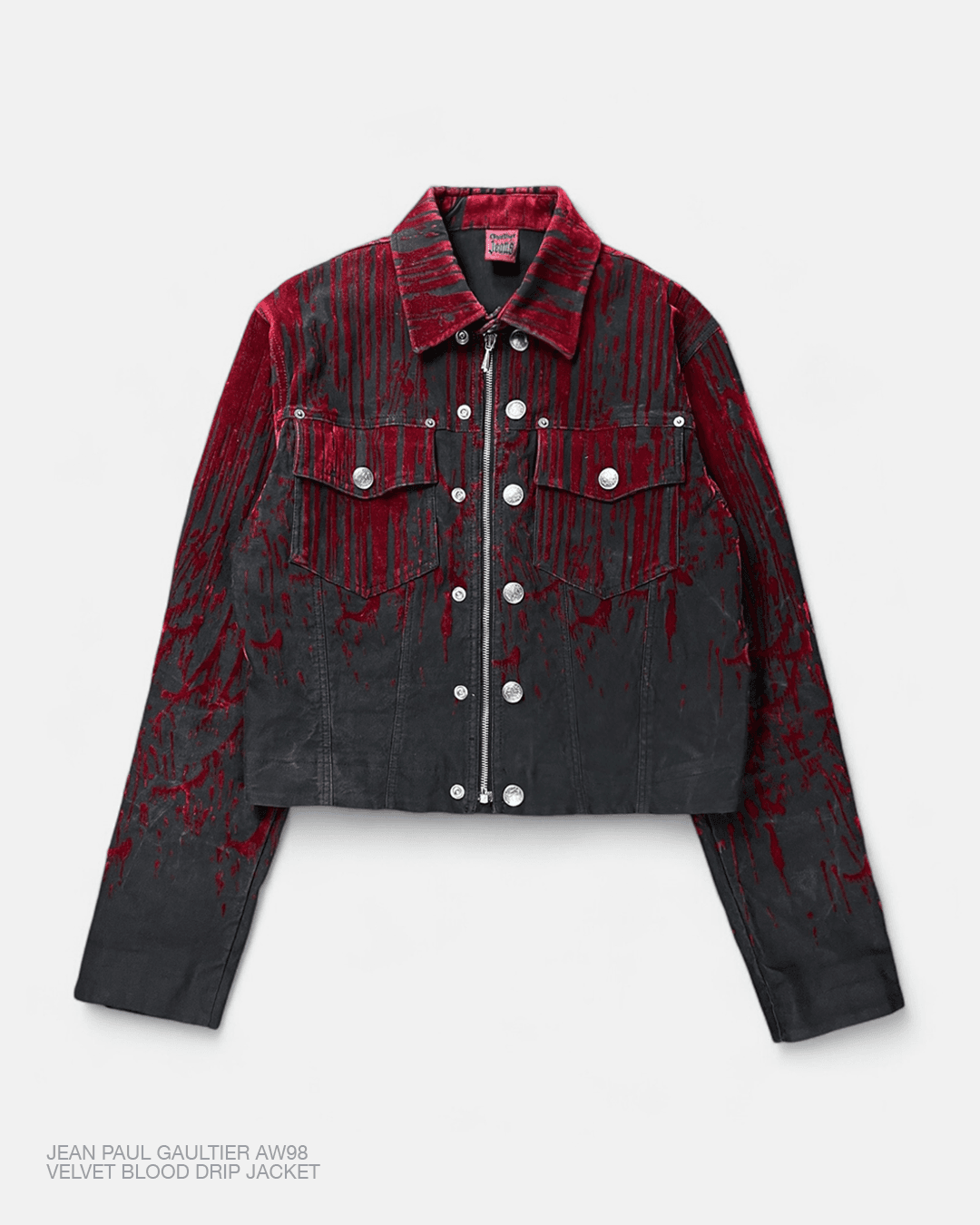 Jean-Pauul Gaultier AW98 Blood Drip Trucker Jacket